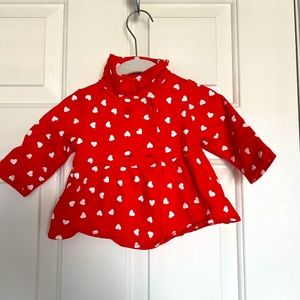 Carter’s baby girl 6 months red coat jacket